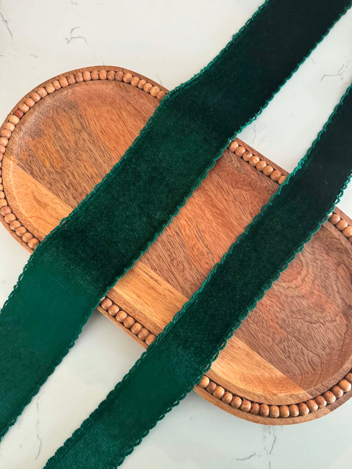 Green/Green VELVET Moonstitch - 1.5"