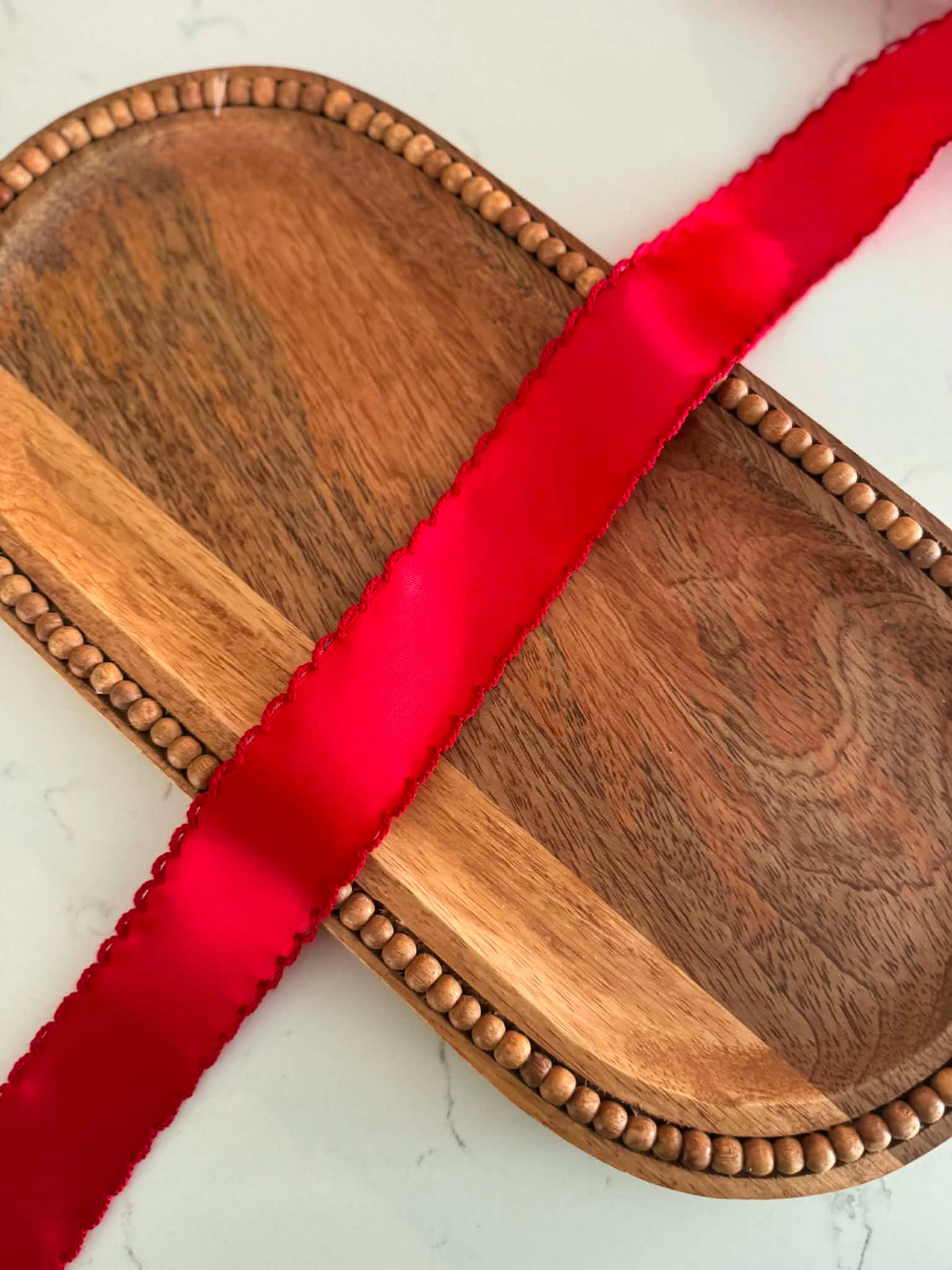 Red/Red SATIN Moonstitch - 1.5"