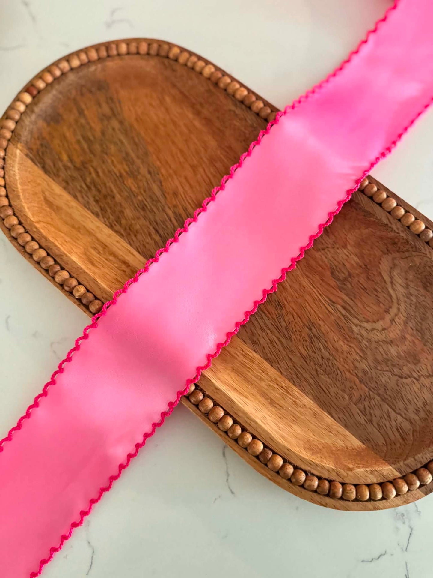 Hot Pink/Hot Pink SATIN Moonstitch - 2.5"