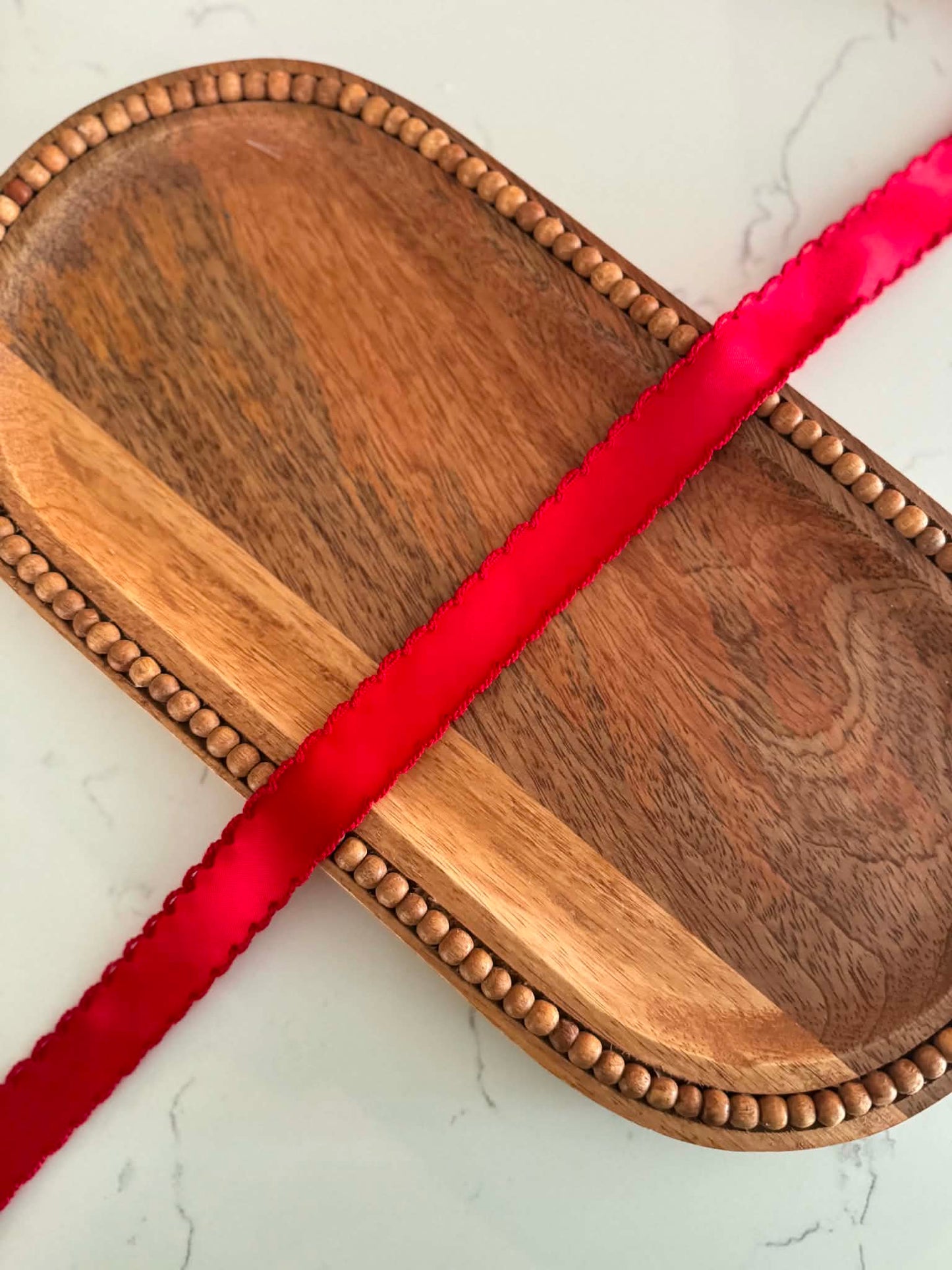 Red/Red SATIN Moonstitch - 7/8"