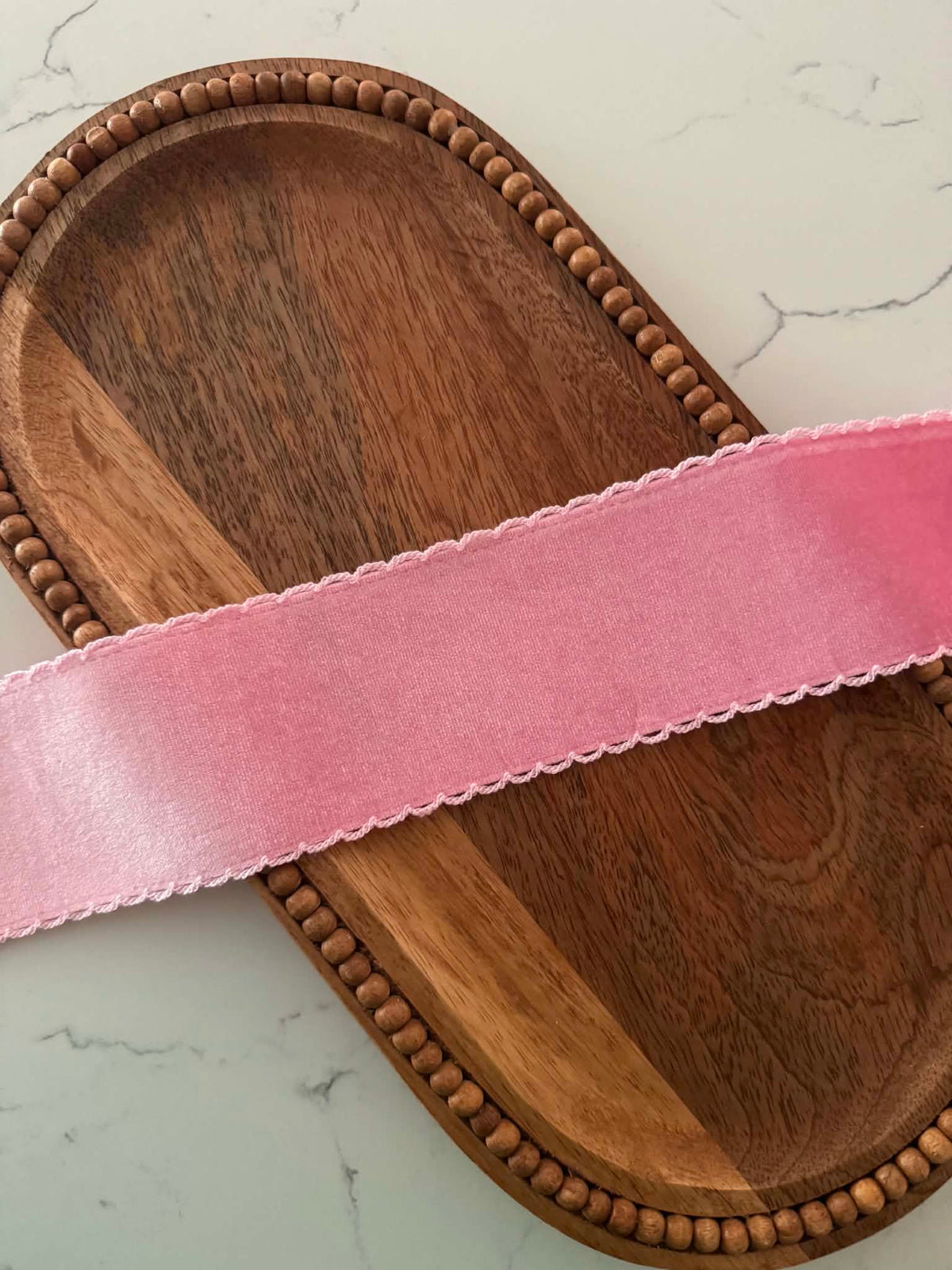 Pink/Pink VELVET Moonstitch - 2.5"