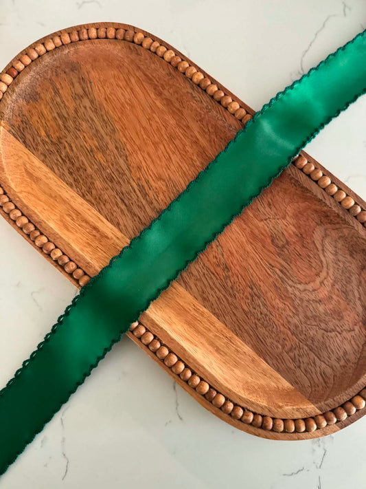 Forest Green/Forest Green SATIN Moonstitch - 1.5"