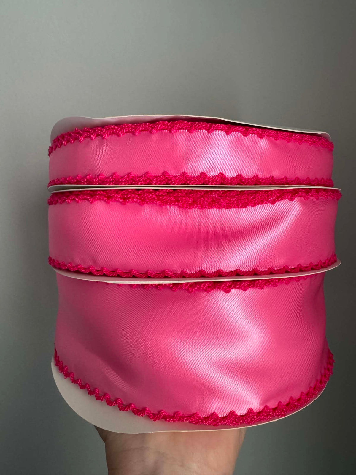 Hot Pink/Hot Pink SATIN Moonstitch - 2.5"