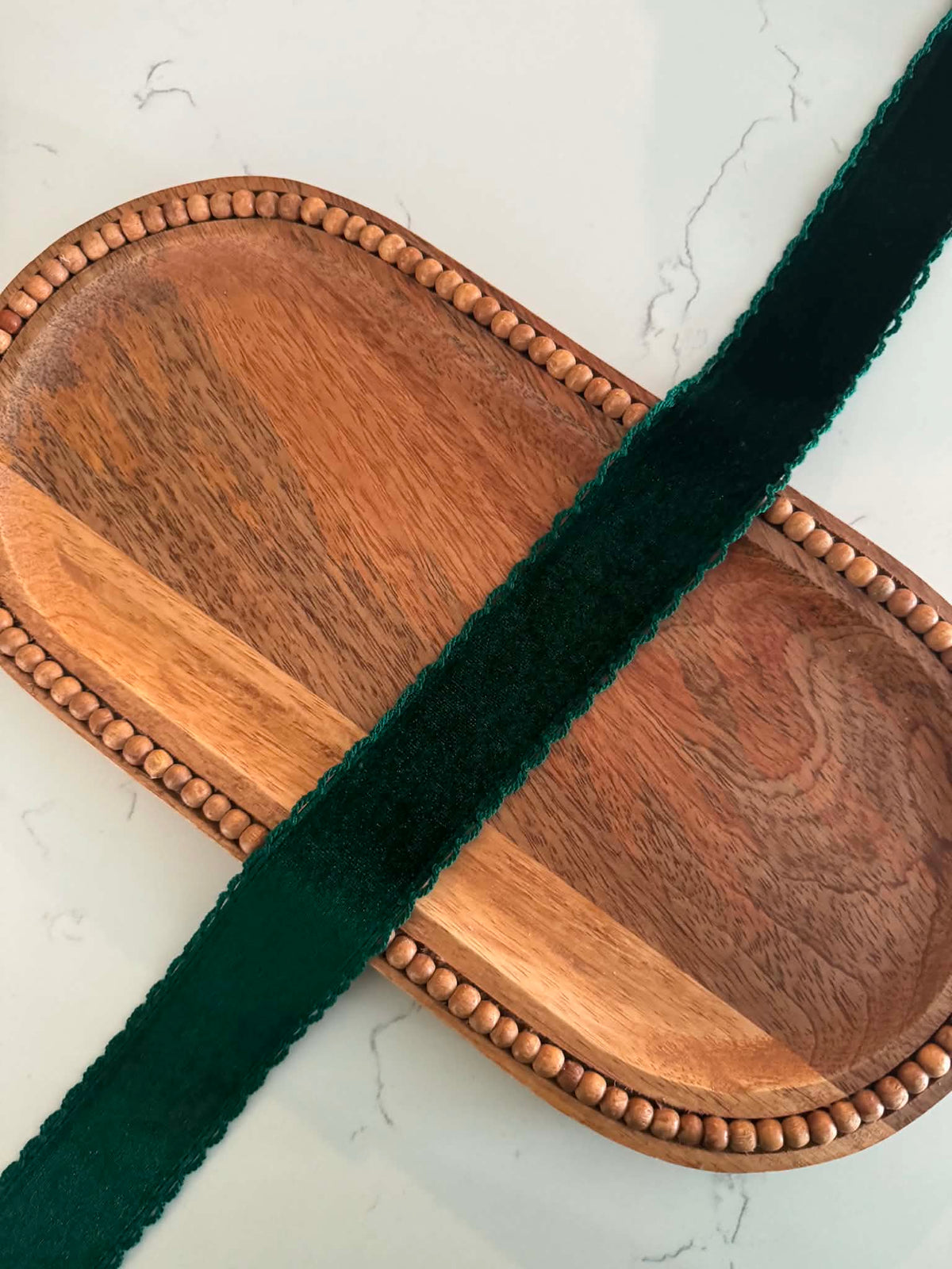 Green/Green VELVET Moonstitch - 1.5"