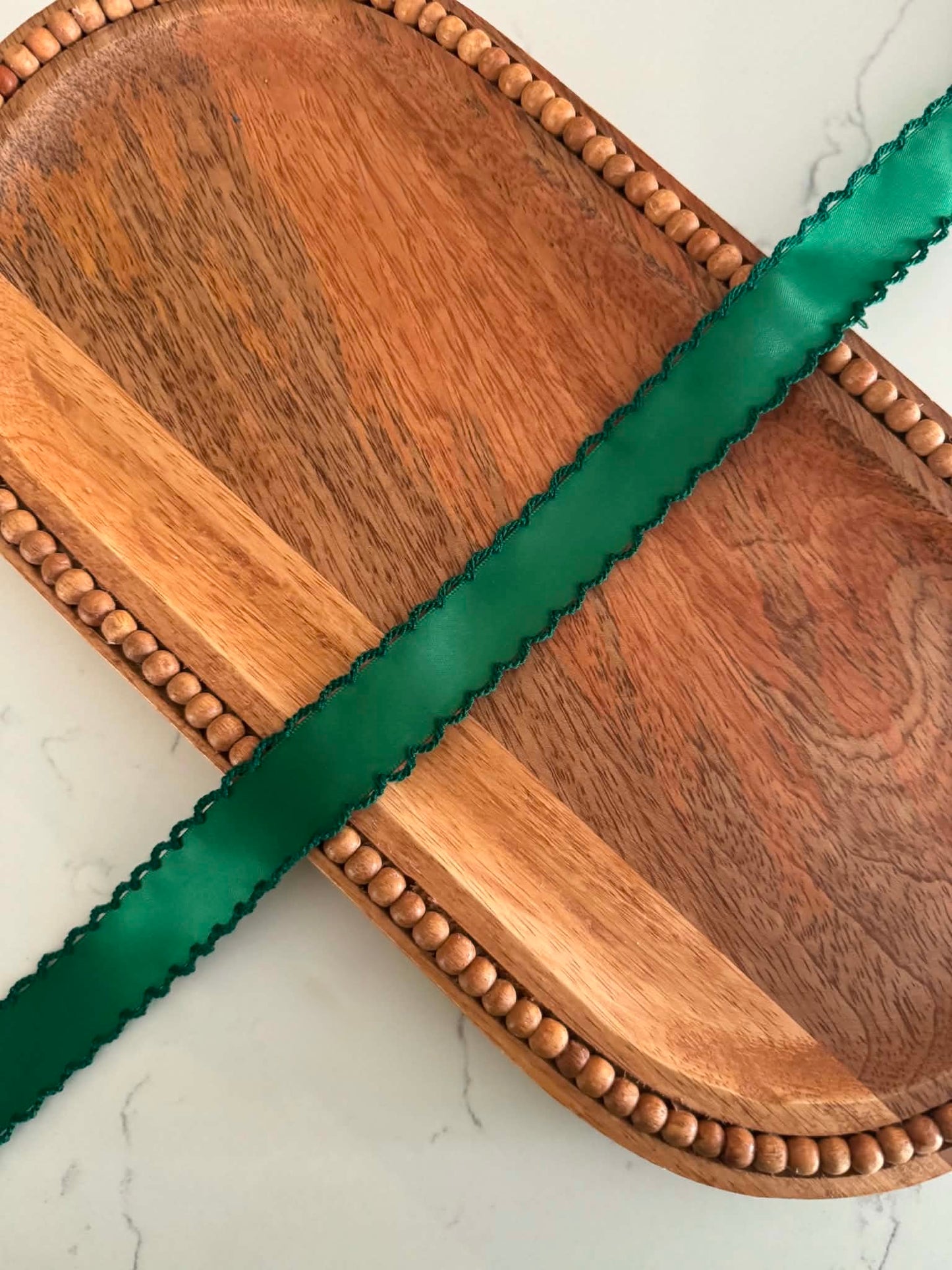 Forest Green/Forest Green SATIN Moonstitch - 7/8"